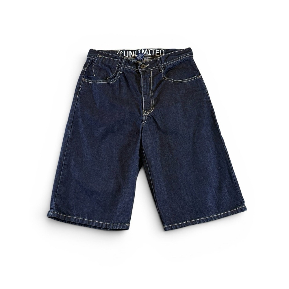 Ecko Unlimited 1972 Baggy Fit Denim Shorts Mens 30 Blue Hip Hop Streetwear Y2K